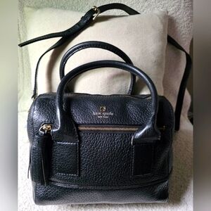 Kate Spade Black Satchel Pebbled Leather